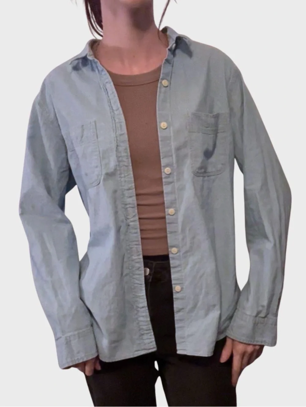 Blue 100% Cotton J. Crew Button Down Shirt
